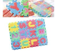 GREENLANS-1 Maison De Poupée De Tapis De Mousse De Plancher De 36Pcs, Mini Kit Miniature De Puzzle De Tapis De Jeu De Lettre De Numéro