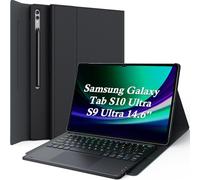 GreenLaw Coque pour Galaxy Tab S10 Ultra avec Clavier, pavé Tactile Intelligent, magnétique Amovible, Coque en PC avec Porte-Stylet S pour Samsung Galaxy Tab S10/S9 Ultra 14,6", Noir