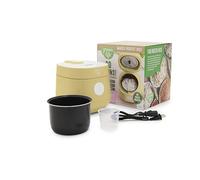 GreenLife Cocotte à riz numérique 4 tasses, sans PFAS et PFOA, en céramique amovible, passe au lave-vaisselle, aux haricots d'avoine de cuisine saine et plus encore, préréglages automatiques