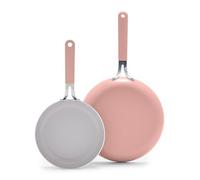 GreenLife Dream Ensemble de poêles à Frire de 20,3 cm et 25,4 cm, sans PFAS, sans PFOA, Passe au Lave-Vaisselle, Passe au Four, poignée Qui Reste Froide, Rose poudré