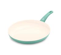 GreenLife Soft Grip Poêle à Frire avec Revêtement Antiadhésif Sain en Céramique, 30 cm, Sans PFAS, Va au Lave-Vaisselle et au Four, Turquoise