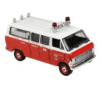 Greenlight 67070-B 1:64 Fire & Rescue Series 5-1969 Econoline Ambulance - Los Angeles Fire Department LAFD Rescue Adulte Collectible