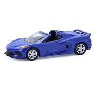 Greenlight Collectibles 13370-E Muscle Series Modèle moulé sous pression à l'échelle 30-1:64 - Corvette Stingray Convertible 2021 - Elkhart Lake Blue