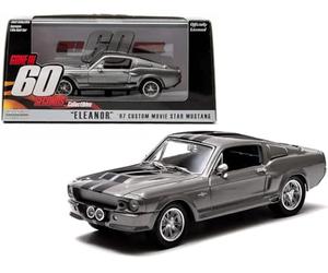 Greenlight Collectibles - 86411 - Véhicule Miniature - Modèle À L'échelle - Ford Mustang Shelby - Gt 500 Custom - Eleanor - Echelle 1/43, Gris Métal / Noir