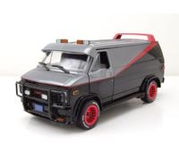 Greenlight Collectibles GMC Vandura A-Team Van 1983 1:24 Gris Noir Standmodell