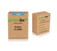 greenline remplace Brother LC-1000 C Cartouche d'encre, cyan