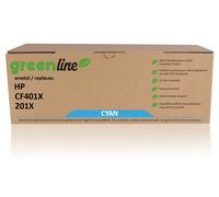 greenline remplace HP CF 401 X / 201X Cartouche toner, cyan