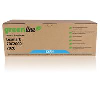 greenline remplace Lexmark 70C20C0 / 702C Cartouche toner, cyan