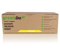 greenline remplace Lexmark 70C2HY0 / 702HY Cartouche toner, jaune