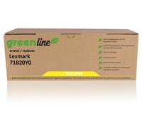 greenline remplace Lexmark 71B20Y0 Cartouche toner, jaune