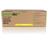 greenline remplace Lexmark 80C2HY0 / 802HY Cartouche toner, jaune