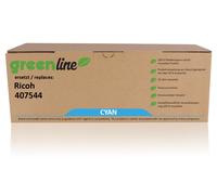 greenline remplace Ricoh 407544 Cartouche toner, cyan