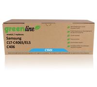 greenline remplace Samsung / HP CLT-C406S/ELS / C406 Cartouche toner, cyan