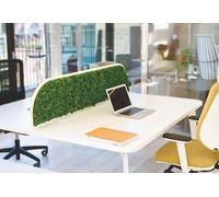 Greenmood Séparateur de bureau en mousse stabilisée G-Desk - 103 cm - G-DESK/S/REINMOSS-78-white