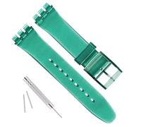 GreenOlive Bracelet de montre de rechange ultra fin en caoutchouc de silicone étanche pour Swatch Skin Series, 16mm, Pas de gemme