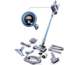 Greenote GSC60 Aspirateur sans Fil Puissant 480W, 33 kPa, Autonomie 45 Min, Léger & Silencieux, Écran LED, 10-en-1, Spécial Poils d’Animaux