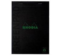 Greenpad bloc agrafé recy t recyclable en carte souple 350 g/m2 - N°16 14,8x21 cm 70 feuillets 5/5 - Papier Clairefontaine recyclé 90 g/m2 - Noir - New - Noir
