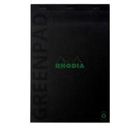 Greenpad bloc agrafé recy t recyclable en carte souple 350 g/m2 - N°18 21x29,7 cm 70 feuillets Ligné - Papier Clairefontaine recyclé 90 g/m2 - Noir - New - Noir