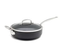 GreenPan Barcelona Sauteuse Antiadhésive en Céramique Saine Anodisée Dure 28 cm/4,2L avec Couvercle, Sans PFAS, Poignée en Acier Inox, Anti-Rayures, Induction, Va au Four, Va au Lave-Vaisselle, Noir