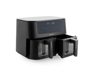 GreenPan Bistro Airfryer XL 11en1,2 Paniers à Friteuse sans Huile (2 x 4L),Intérieur Antiadhésif en Céramique sans PFAS,Chauffage Rapide,Préréglages Multifonctions,Arrêt automatique,Affichage LED,Noir