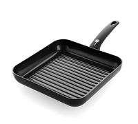 GreenPan Cambridge Poêle à griller carrée de 28 cm en céramique antiadhésive Healthy, sans PFAS, pour l'induction, pour le lave-vaisselle, pour le four, noir