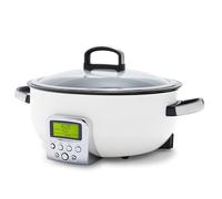 GreenPan Elite 5,6L Cuisinière Électrique Intelligente, Spécifications pour Sauté, Sauté, Riz, Céramique Saine Antiadhésive sans PFAS et Parties Lavables au Lave-Vaisselle, Affichage LED, Crème