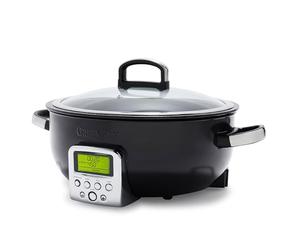 GreenPan Elite 5,6L Cuisinière Électrique Intelligente, Spécifications pour Sauté, Sauté, Riz, Céramique Saine Antiadhésive sans PFAS et Parties Lavables au Lave-Vaisselle, Affichage LED, Noir