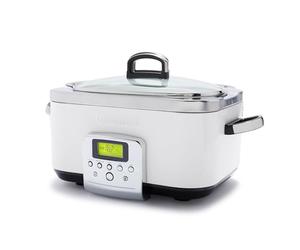 GreenPan Elite 8-in-1 Mijoteuse Programmable 6L, Couvercle et Plateau Amovible Lavable au Lave-Vaisselle, Céramique Non-Adhérente Saine Sans PFAS, Cuisson, Sauté, Panier Vapeur, Rôtissage, Crème