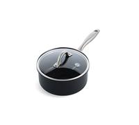 GreenPan Lima Midnight Casserole antiadhésive en céramique dure anodisée avec couvercle, 20 cm/3,1 litres, sans PFAS, va au lave-vaisselle, convient à la cuisson par induction, va au four, noir