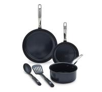 GreenPan Lima Midnight Ensemble de Casseroles et Poêles Antiadhésives sans PFAS, 5 pièces, Noir
