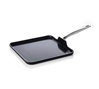 GreenPan Lima Midnight Poêle à Griller Carrée Antiadhésive 28cm sans PFAS, Noir