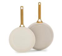 GreenPan Lot de poêles antiadhésives Reserve Pro de 26 cm et 30 cm, anodisées dures, sans PFAS, poignées en acier inoxydable, passe au four et au lave-vaisselle, Macadamia