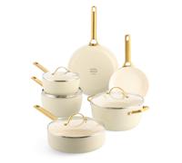 Greenpan Padova Batterie De Cuisine 6 Pcs Avec Couvercles Crème