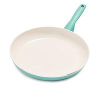 GreenPan Rio Poêle à Frire Antiadhésive en Céramique Saine 26cm, Sans PFAS, Poignée Rester Froid, Va au four jusqu'à 160°C, Turquoise & Crème