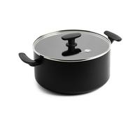 GreenPan SmartShape Casserole Antiadhésive en Céramique Saine de 24 cm/5,1 Litre avec Couvercle en Verre, Sans PFAS, Convient à l'Induction, Va au Four, Va au Lave-Vaisselle, Noir