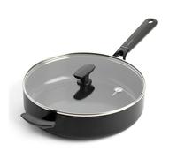 GreenPan SmartShape Sauteuse Antiadhésive en Céramique Saine de 28 cm/4,2 Litre avec Couvercle en Verre, Sans PFAS, Convient à l'Induction, Va au Four, Va au Lave-Vaisselle, Noir
