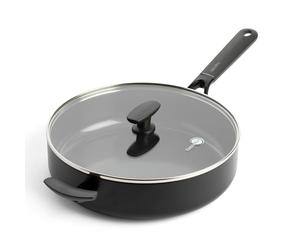 GreenPan SmartShape Sauteuse Antiadhésive en Céramique Saine de 28 cm/4,2 Litre avec Couvercle en Verre, Sans PFAS, Convient à l'Induction, Va au Four, Va au Lave-Vaisselle, Noir