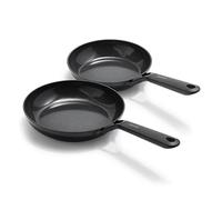 GreenPan SmartShape Set de Poêles à Frire Antiadhésive en Céramique Saine de 20 cm et 28 cm avec Protecteur de Poêle, Sans PFAS, Convient à l'Induction, Va au Four, Va au Lave-Vaisselle, Noir