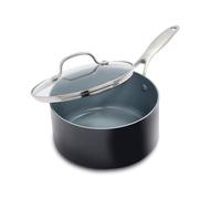 GreenPan Valencia Pro Céramique Anodisée Saine Antiadhésive Casserole de 18 cm / 2 litres avec Couvercle, Sans PFAS, Induction, Lave-vaisselle, Four, Gris