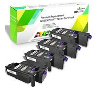 GREENPRINT Cartouche de Toner Compatible 4 Couleurs 2000 BK + C + Y + M pour Le Noir, 1400 Pages pour Le Jaune Magenta Cyan pour Les Imprimantes Laser Dell e525w