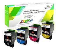 GREENPRINT Cartouches de Toner Compatibles 4 Couleurs CX410 CX510 Haute Capacité 4000 Pages BK, 3000 Pages CMY pour Imprimantes Lexmark CX410de CX510de CX410dte CX410e CX510dthe CX510dhe