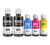 GREENPRINT Encre 31 32XL Flacons d'encre Multipack Compatible pour H P Smart Tank 319 455 515 530 555 558 559 570 655 670 750 790 5105 5106 5107 7005 7006 7305 7306 7605 415 419 (5 Packs 2N/C/M/J)