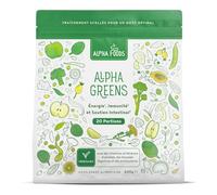Greens Complex en Poudre 600g | Énergie & Immunité Mélange De Verts Végétalienne | Vitamines B1-B12, CoQ10, Moringa, Spiruline, Chlorella, Matcha | Green Superfoods Smoothie Powder | Alpha Foods