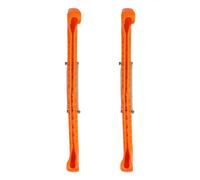 Greensen 1 Paire de Protections de Lames pour Patins à Glace, Couvercles, Protège-Lames en Plastique 7 Couleurs avec Ressort Adjustable pour Patins de Hockey et Patinage Artistique, (Orange)