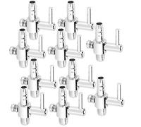 Greensen 10PCS Valve de Régulation de Débit d'air en Acier Inoxydable, Valve de Régulateur de Pompe à Oxygène pour Ajustement de Débit pour Aquarium avec Filetage