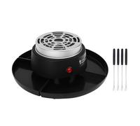 Greensen 2 en 1 Fabricant de Smores Électrique, Grille-marshmallows de Table et Pot à Fondue au Chocolat avec 4 Fourchettes à Griller et Plateaux Amovibles (BLACK)