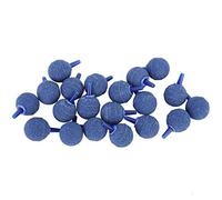 Greensen 20Pcs Pierre à Air, Diffuseur de Pierres Aérées pour Pompe à Oxygène D'aquarium avec Grès Résistant aux Hautes Températures Réutilisable Bleu