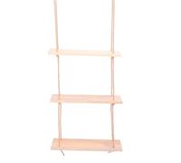 Greensen 3 Pack Étagère Murale en Bois, Étagères Flottantes pour Chambre Salle de Bain Salon Rangement avec Corde, Installation Facile Supporte 22lbs (50cm)