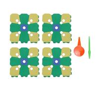 Greensen 4pcs Gabarit de Jardinage, Outil D'Espacement de Plantation Carré Système de Grille de Jardin pour Conception de Plantes avec Disposition de Cultures Denses pour Débutants et