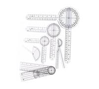 Greensen 6PCS Goniomètre en PVC Set Règle D'angle Transparent, Usure de Protracteur en Orthopédie pour les Mesures
